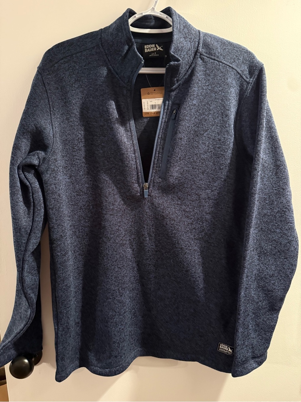 Eddie Bauer Men's Half-Zip Sweater - Navy Heather